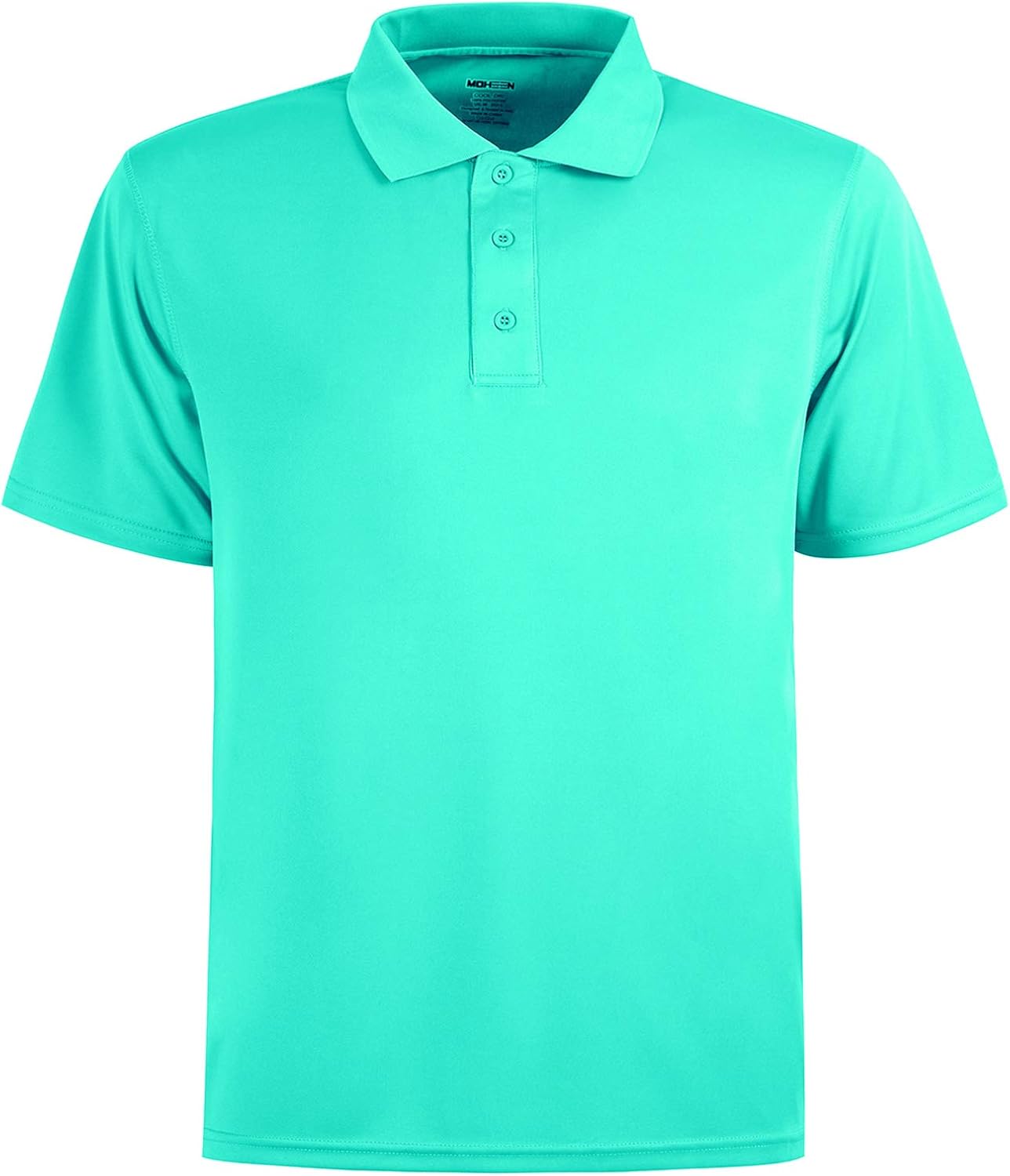 MOHEEN Men's Quick Dry Short Sleeve Polo Shirts UV Protection Outdoor Athletic Golf T-Shirts: Clothing