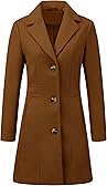 Allegra K Women's Winter Pea Coat 2026 Fall Single Breasted Long Outerwear Trench Coats