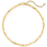 DREMMY STUDIOS Gold Anklet Bracelets for Women 14K Gold Plated Stone Handmade Beaded Link Chain Anklets Jewelry Gift