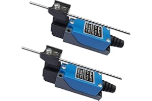 yusheng Momentary Limit Switch Travel Switch,Yusheng 2-Packs ME-8107 Adjustable Rod Lever Arm Limit Switch 1NC+1NO for CNC Mill