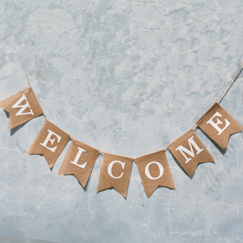 Shown Xlgx Bienvenue Bebe Drapeau De Decoration Danniversaire En Jute Banderole Guirlande De Fanions Banniere Banderole Decor Pour Fete De Mariage Anniversaire Loisirs Creatifs Fournitures De Loisirs Creatifs Napravi Rs