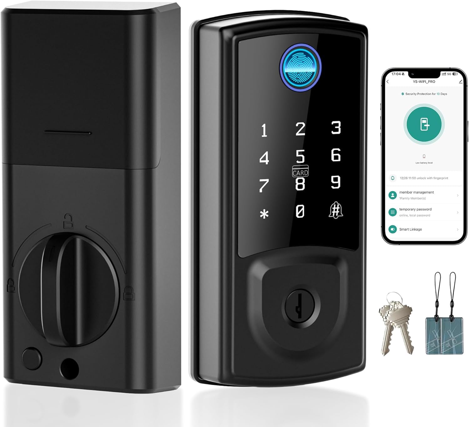 Photo 1 of GOLSPARK Smart Door Lock,Keyless Entry Door Lock for Front Door,Security Smart Deadbolt with Touchscreen Keypad,App Remote Control Fingerprint