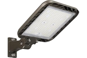 DEMILARE LED Parking Lot Light 200W, 30000LM 5000K Street Light with Dusk Dawn Photocell, Adjustable Arm Mount Shoebox Lights 100-277V, Easy to Install Area Lighting for Yard, Road,ETL Listed