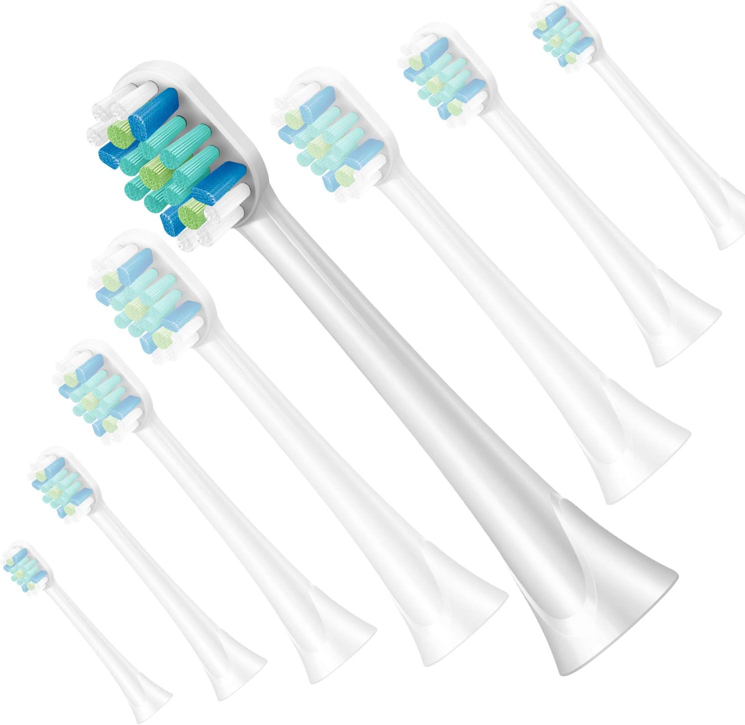 Replacement Toothbrush Heads for Philips Sonicare, 8 Pack Replacement Brush Heads Compatible with Philips Sonicare DiamondClean, FlexCare, Healthy White, EasyClean, PowerUp Electric Toothbrush