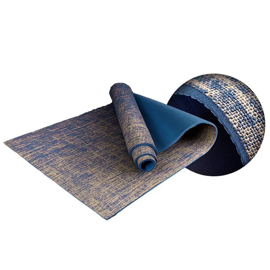 Amazon.com: Yoga Mat Linen PVC Long Thick Non-Slip ...