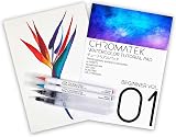 CHROMATEK Watercolour Brush Pen Set 54 50 Colors with Tutorial Pad & Video view 8