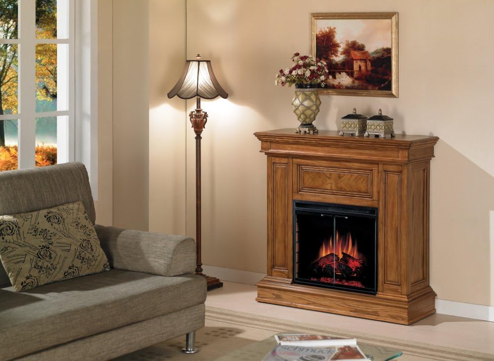 23" Phoenix Electric Fireplace in Premium Oak Finish Home