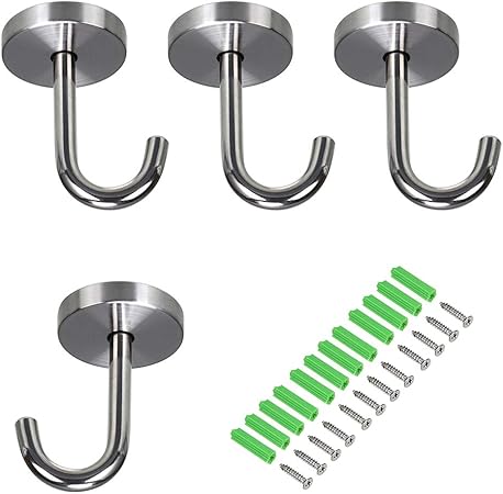 Amazon Com Ownmy 4 Pcs Ceiling Hooks Stainless Steel