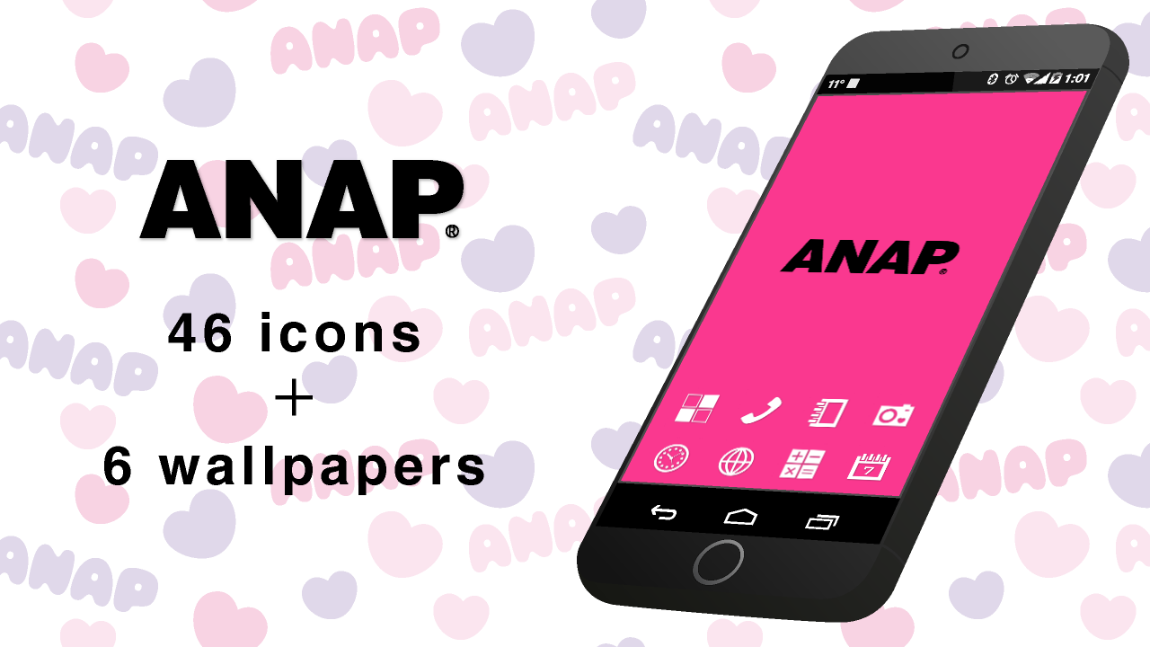 アイコンきせかえ アナップ Anap オシャレな壁紙付き Amazon Co Jp Appstore For Android