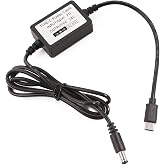 Monghuis USB C to 24v Power Cable, Pd12v 15v 20v to 24v Converter with 5.5x2.1mm Plug, for Led Lights Cameras 3D Printers