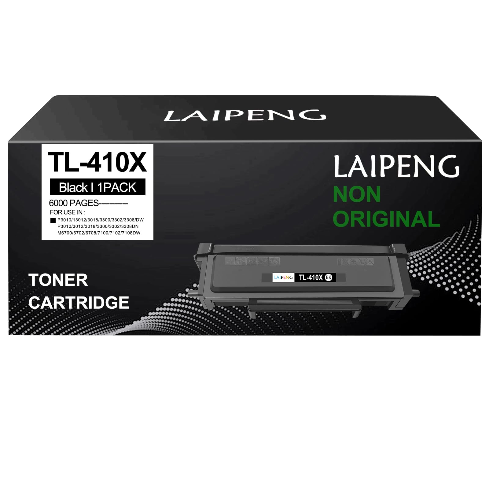 LAIPENG TL-410X TL410 TL-410 TL-410H Toner Cartridge 6000 Pages Compatible for P3018DW P3018DN P3308DW P3308DN M6708DW M6708DN M6808FDW M7108DW M7108DN M7208FDW M7308FDW Printers (Black x 1)
