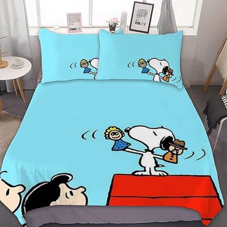 Amazon スヌーピーン スリーピースベッド ベッドカバー 掛け布団カバー 枕カバー 寝具セット 布団カバー カップル掛け布団カバー ザフー 柔らかい 快適な ジッパー 室内装飾 掃除可能 ユニセックス ファッション 寝具カバーセット オンライン通販