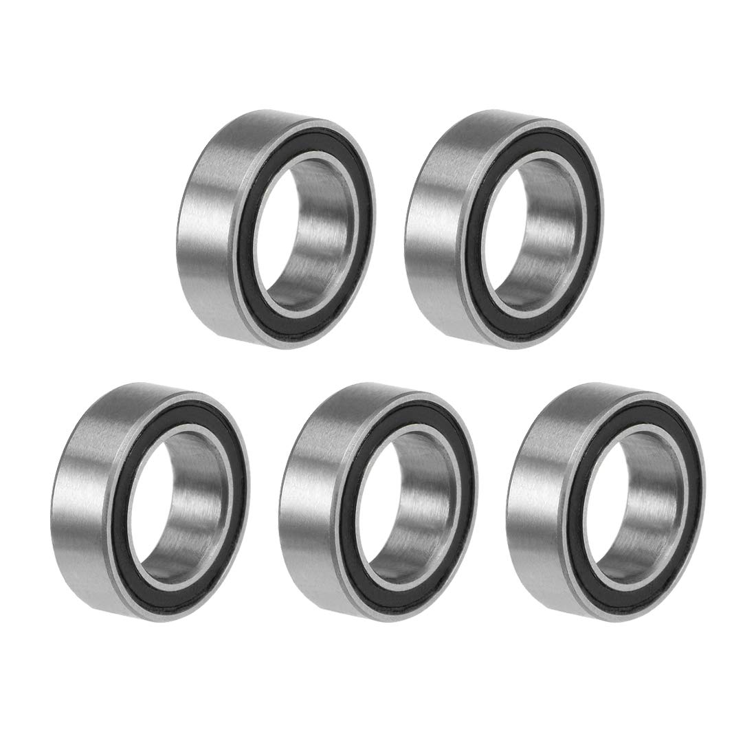 sourcing map MR85-2RS Deep Groove Ball Bearings 5mm Inner Dia 8mm OD 2.5mm Bore Double Sealed Chrome Steel Z2 5pcs