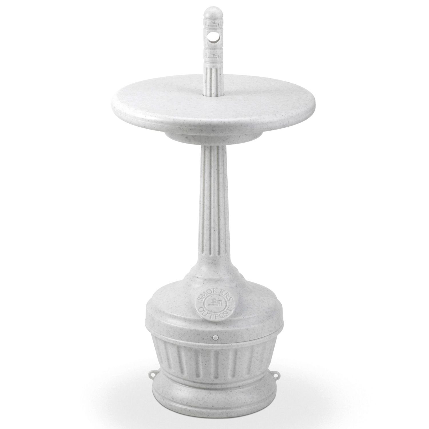 White Smoking Receptacle Cigarette Disposer Extinguisher W Patio
