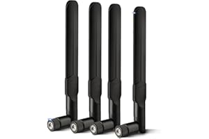 Bingfu 4G LTE Cellular Trail Camera Antenna 8dBi RP-SMA Male Antenna (4-Pack) Compatible with Spypoint Link Micro Solar EVO Link S Dark Wildlife Hunting Game Cam Outdoor Mobile Security Camera
