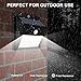 QPAU Solar Lights Outdoor Step Lights 12 LED Motion Sensor Lights Wireless Waterproof for Patio/Yard/Garden/Path/Home/Driveway/Stairs, 3 Intelligent Modes