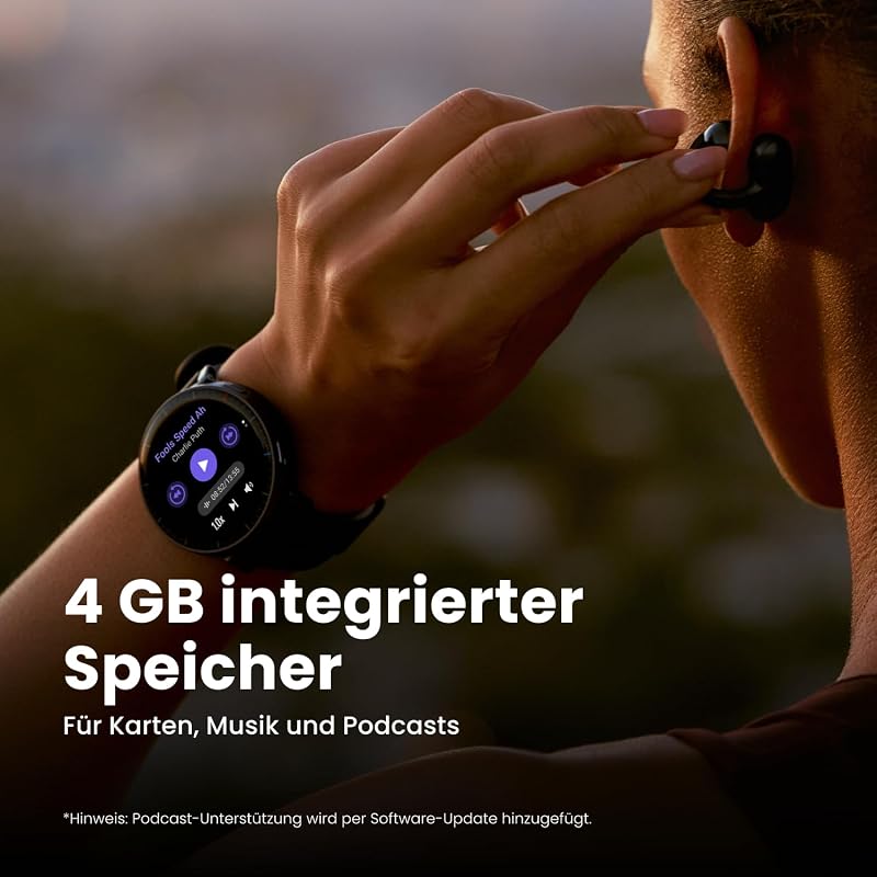 Active Max 48mm Smartwatch 1,5" AMOLED-Display, 25 Tage Akku, Offline-Karten, NFC, GPS, 4GB Speicher, 170+ Sportmodi, 5 ATM Wasserschutz, Herzfrequenz- & Schlaftracking für Android & iPhone