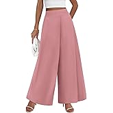 KIRUNDO Palazzo Pants for Women Dressy 2026 Spring Slacks Wide Leg High Waisted Business Casual Work Trousers with Pockets