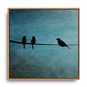 Framed Canvas Wall Art for Living Room, Bedroom Artistic Birds Canvas Prints for Modern Home Decoration Ready to Hang - 16"x16" inches
