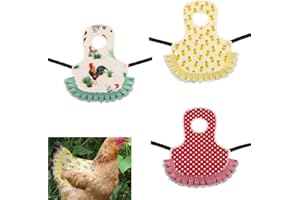 3 Pack Chicken Saddle for Hens,Chicken Saddles with Adjustable Elastic Shoulder Straps,Chicken Jacket Straps,Protection Chick