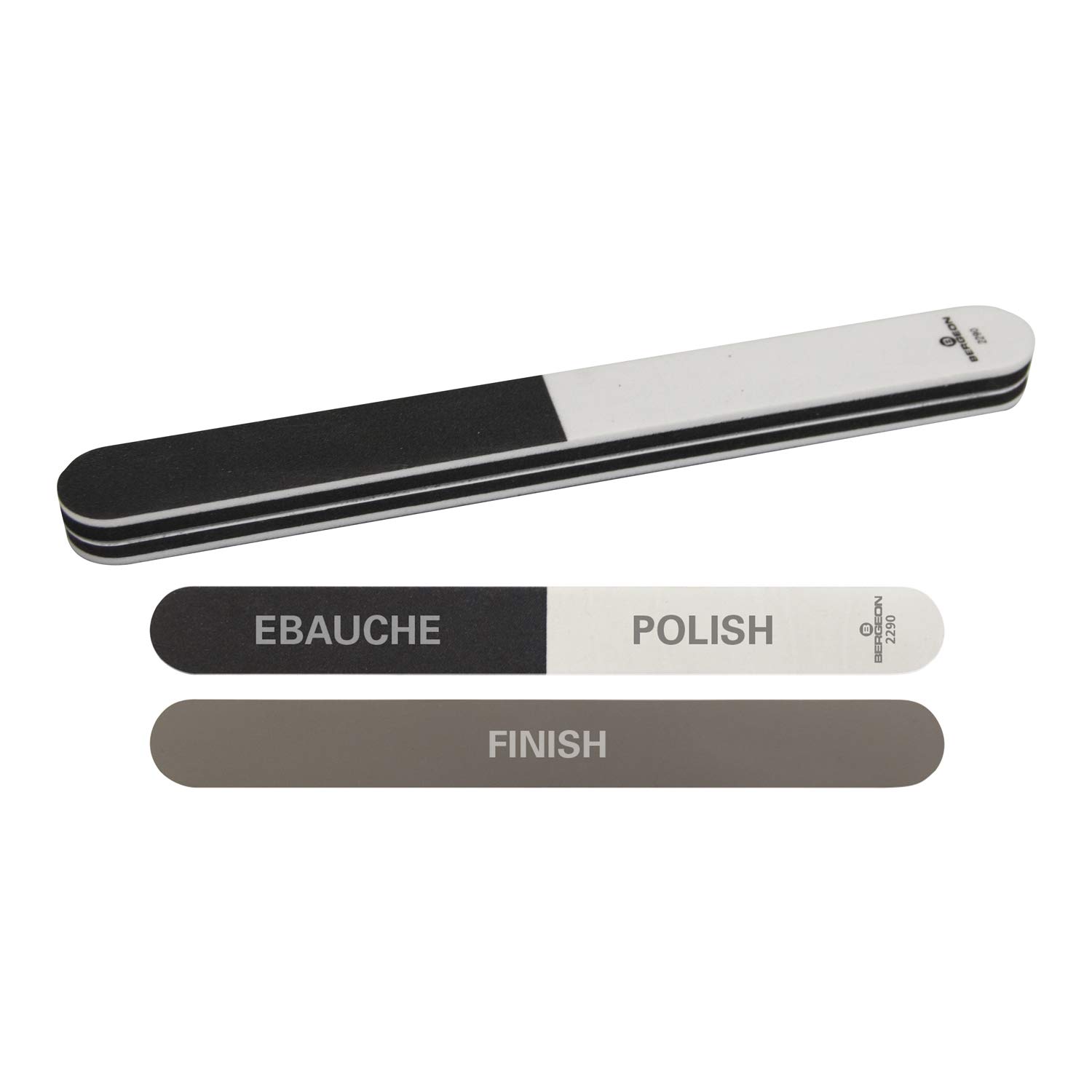 Bergeon Pack of 10 Flat Emery Files for Watchmakers and Goldsmiths Polishing 2290, Classic