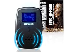 PESTJET 2024 Powerful Mouse Mice Rat Bat Squirrel Repellent - with LCD - Indoor - Electronic Ultrasonic Pеst RерeIIеr Plug in - Deterrent Rodent Control - Electromagnetic Waves Repellent