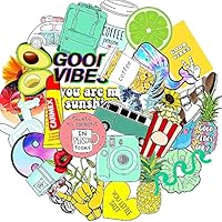 Vsco Stickers for Hydro Flask, Cute Trendy Aesthetic Vinyl Sticker for Teen Vsco Girls Stuff, Waterproof Decal for Laptop Water Bottle, Christmas Kids Love Gift, 31 Pack
