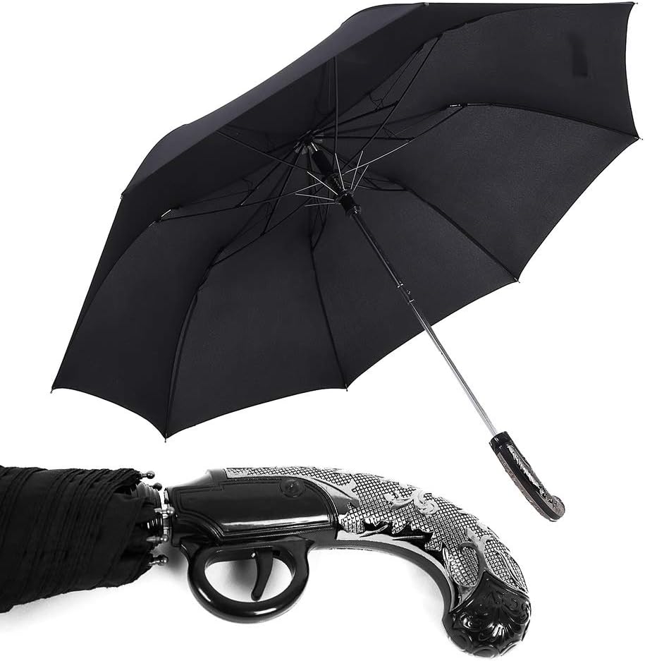 Umbrella, gun handle design baiamser 8 ribs automatically open