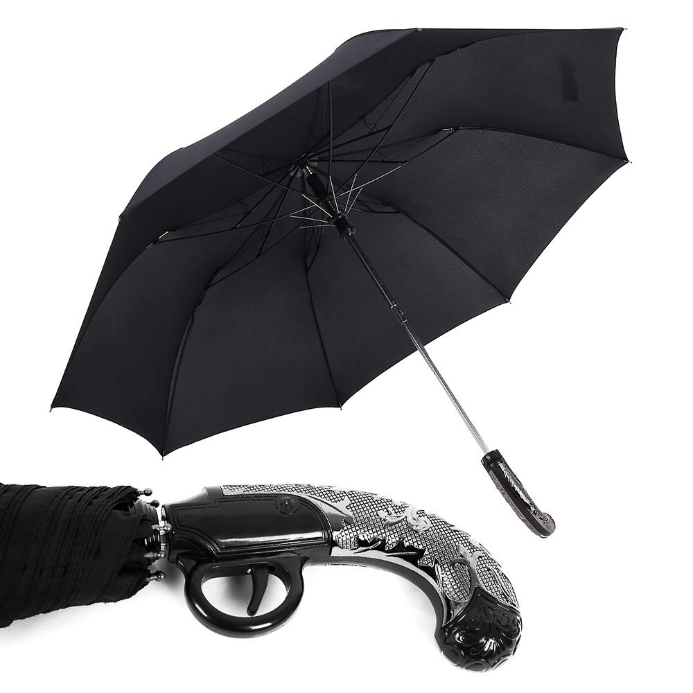 Umbrella, gun handle design baiamser 8 ribs automatically open
