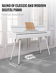 UISCOM 88 Key Weighted Home Digital Piano- Wooden