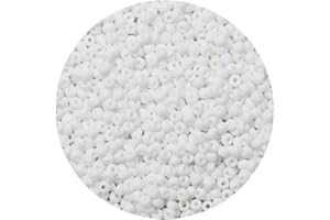 Bala&Fillic Opaque White Color 4mm Seed Beads about 1200pcs/100Grams in Bag, 6/0 Glass Craft Beads for Making Bracelet and Necklace (White)