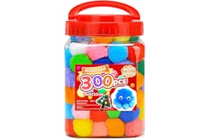 IOOLEEM Multi-Color Pom Poms, 300pcs 1inch, Pom Poms for Arts and Crafts, Pom Pom Balls, Craft Pom Poms.