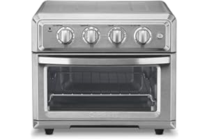 Air Fryer + Convection Toaster Oven by Cuisinart, 7-1 Oven with Bake, Grill, Broil & Warm Options, Stainless Steel, TOA-60