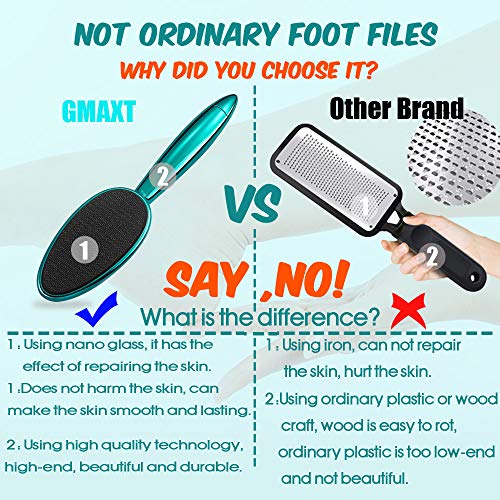 GMAXT Foot File,Q2 Nanoglass Foot Scrubber For Long-Lasting Skin Smoothing Effect, Callus Removal Foot For Dry Feet, Wet Feet, Dead Skin, Hard and Dry Skin,Magical Pedicure Tools (Blue)