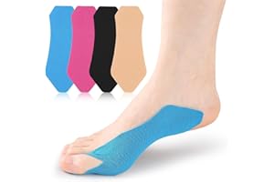 Precut Kinesiology Tape for Bunion - 20 Pcs Elastic Bunion Pain Relief Tape, Breathable Hypoallergenic Latex-Free Big Toe Sup
