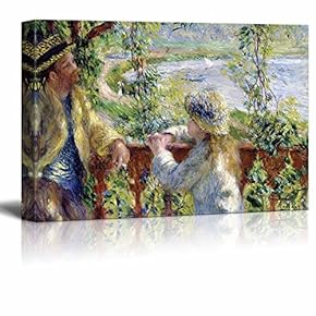by The Water or Near The Lake by Pierre-Auguste Renoir - Canvas Print Wall Art Famous Painting Reproduction - 12" x 18"