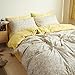 VM VOUGEMARKET Yellow Duvet Cover Set Queen,Plaid Duvet Cover with 2 Pillow Shams - Hotel Quality 100% Cotton - Luxurious, Comfortable, Breathable (Queen,Rio)