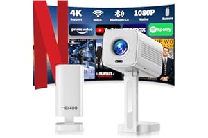 Mini Projector [Built-in Apps & 2026 Upgraded] Portable Projector Support 4K 1080P Auto Focus & Keystone Correction 90° Rotat