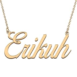 HUAN XUN Customized Custom Simple Any Name Necklace