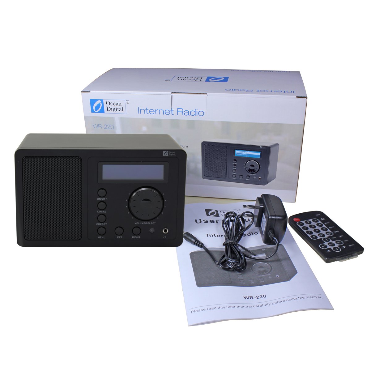 Ocean Digital Internet Radio Tuner WR220 Wifi Wlan Receiver LCD Display ...
