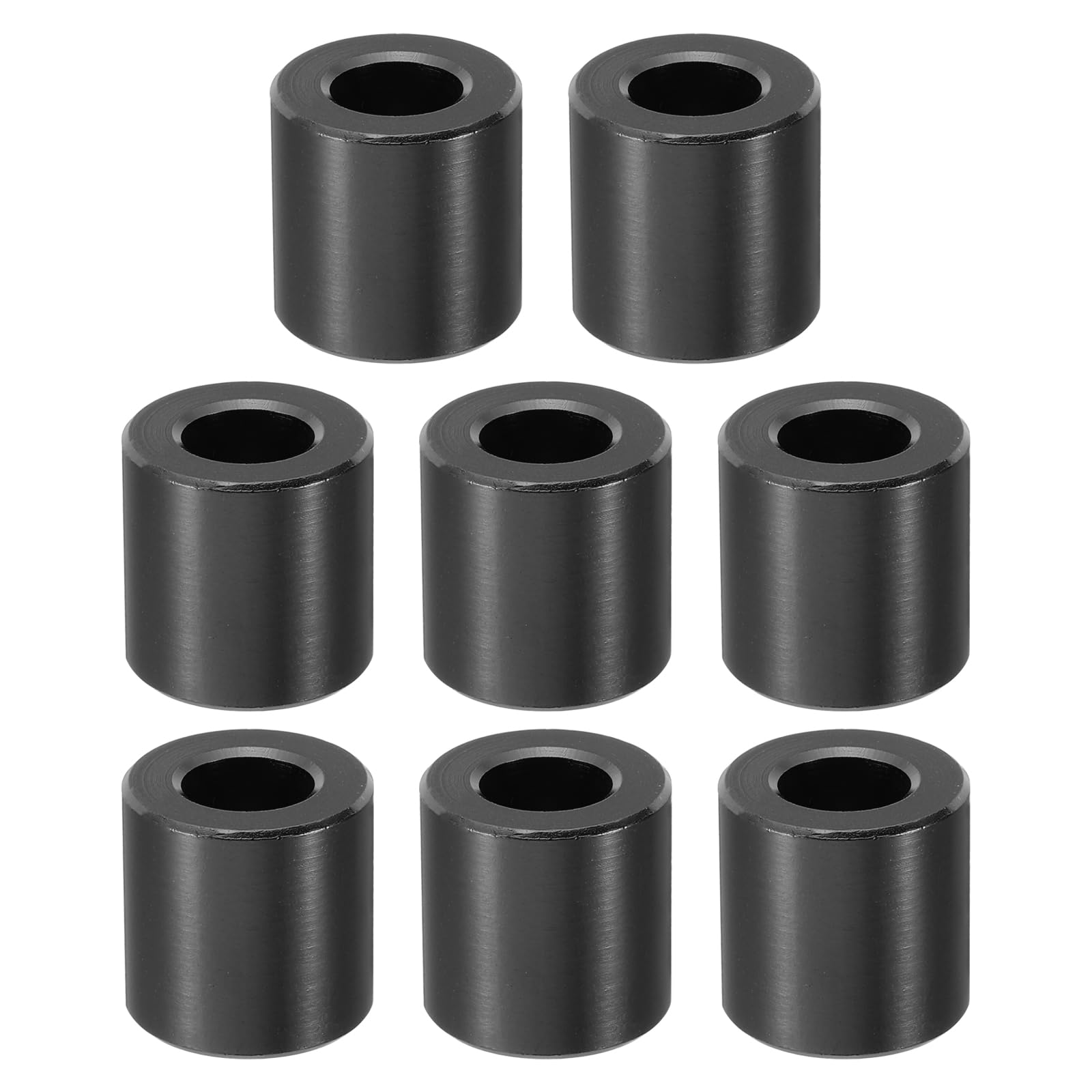 PATIKIL M10 Aluminum Spacer, 8 Pcs Metal Spacers Aluminum 10.5mm ID x 20mm OD x 20mm L Aluminum Spacer Screw Standoff Round for 2/5in or M10 Screw Bolt,Black