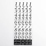 Italian Options 15mm Script Black Glitter Self Adhesive Numbers Set view 2