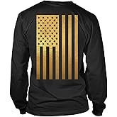 Distressed Black USA Flag - United States Unisex Long Sleeve Shirt