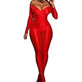 WUYLT Sexy Two Piece Outfits For Women Off Shoulder Tops Flared Bodycon Pants Sets