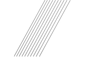 MOKOVI 16 inches Long 2mm x 405mm 304 Stainless Steel Solid Round Rod for， Metric Metal Solid Shaft Rods， for DIY Craft - CNC -10pcs