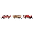 Hornby R60104 Triple, Denaby Colliery, Leicester Op & Hall & Co-Era 3 Railway-Rolling Stock Wagon Packs, Multiple