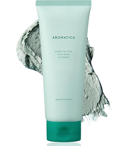 Amazon.com: AROMATICA Super Tea Tree Clay Mask Cleanser, Blackhead