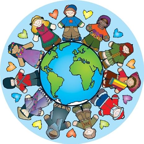 Kids Around The World Two Sided Decoration D J Inkers Amazon De Kuche Haushalt