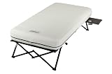 Coleman Queen-Size Airbed Cot Combination, Folding Air Mattress with Steel Frame & Side Table, Battery Pump Included, Great for Camping, Lounging, Elevated Sleeping, Guests, & More