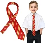 Aomig Wizard School Tie Red Striped Cosmetic Tie for Party Costume view 2